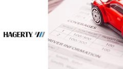 Auto insurance policy with red toy car highlighting coverage details