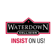 Waterdown Collision automotive repair logo in black and red
