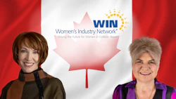 WIN Network promotional poster celebrating women in Canadian collision repair industry