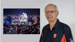 WorldSkills Shanghai 2026 promotional image with nighttime city skyline
