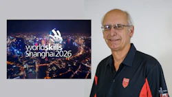 WorldSkills Shanghai 2026 promotional image with nighttime city skyline