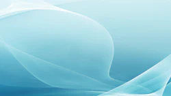 Serene blue abstract waves with fluid, translucent curves