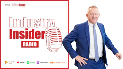 Industry Insider Radio podcast promotional graphic with smiling professional