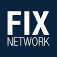 Fix Network corporate logo in white text on dark blue background