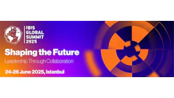 IBIS Global Summit 2025 promotional banner with world globe and collaborative leadership theme