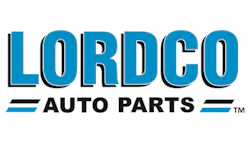 Lordco Auto Parts blue 3D logo trademark