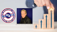 Manitoba ATA logo with executive portrait and rising performance graph