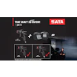 SATA Jet X digital spray gun with advanced digital measurement technology for professional painting