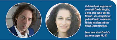 Professional headshots of two business partners against blue background
