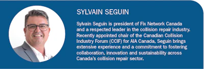 Sylvain Seguin, collision repair industry leader in professional business attire
