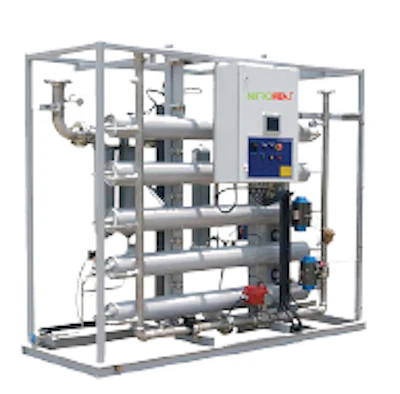 Industrial water filtration system with multiple membrane filters and control panel