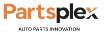 Partsplex auto parts innovation logo in orange and black