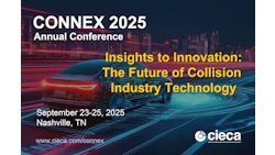 CONNEX 2025 conference poster showcasing innovative automotive technology with futuristic car design