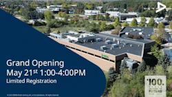 DISA North America facility grand opening event announcement with aerial campus view