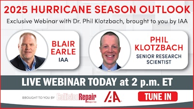 2025 Hurricane Season Outlook webinar with IAA experts Blair Earle and Dr. Phil Klotzbach
