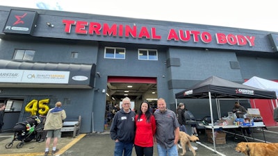 Terminal Auto Body 45th anniversary celebration with staff and community event