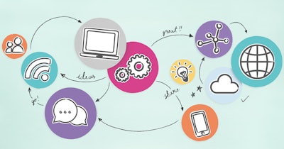 Aerial View Of Woman Working On Social Media 2023 11 27 05 15 57 Utc