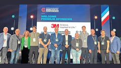 Certified Collision Group conference stage with premium sponsors lineup