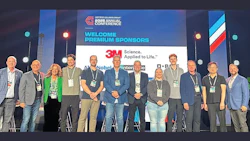 Certified Collision Group conference stage with premium sponsors lineup