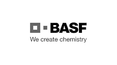 BASF corporate logo with square symbol and company tagline