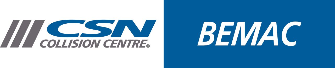 CSN Collision Centre and BEMAC corporate logos side by side