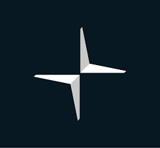 Polestar four-pointed star logo in white on dark background