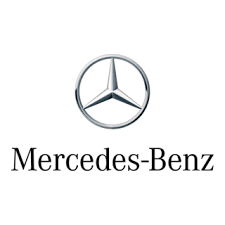 Mercedes-Benz logo with three-pointed star in silver circle