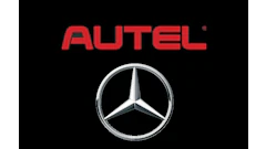 Autel and Mercedes-Benz logos on black background