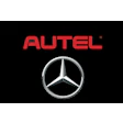 Autel and Mercedes-Benz logos on black background