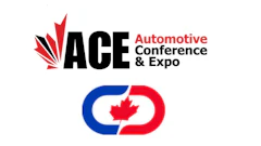 ACE Automotive Conference & Expo logo with Canadian maple leaf symbol