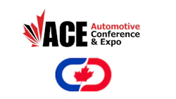 ACE Automotive Conference & Expo logo with Canadian maple leaf symbol