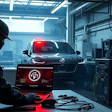 Toyota vehicle diagnostics in high-tech automotive service center