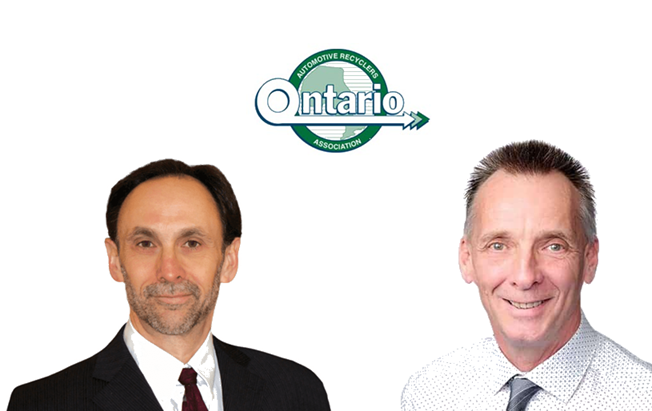 Ontario Automotive Recyclers Association official logo with two professionals