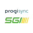 Progisync and SGI corporate logos in blue, green, and yellow colors