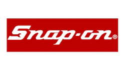 Snap-on official corporate logo in white text on red background