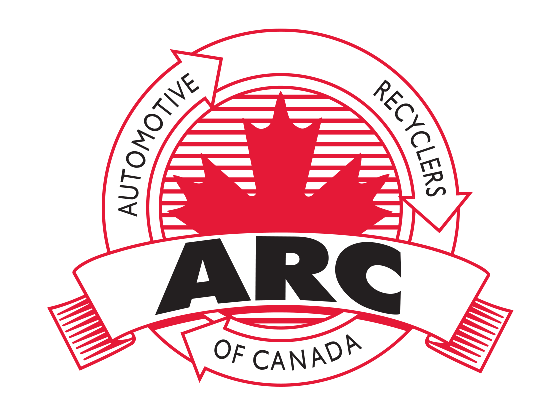ARC Automotive Recyclers of Canada logo with red maple leaf and circular design