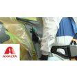 Axalta logo with automotive painting or coating process in background