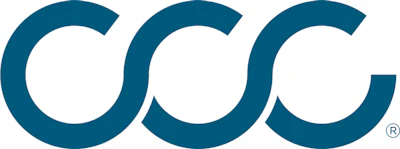 CSG corporate logo in deep teal, featuring interconnected letters