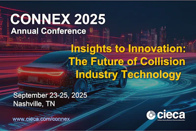 CONNEX 2025 Annual Conference poster showcasing automotive technology in Nashville