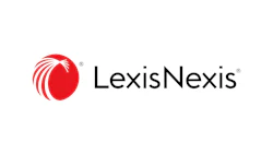 LexisNexis logo: Red circular symbol with curved lines beside black text