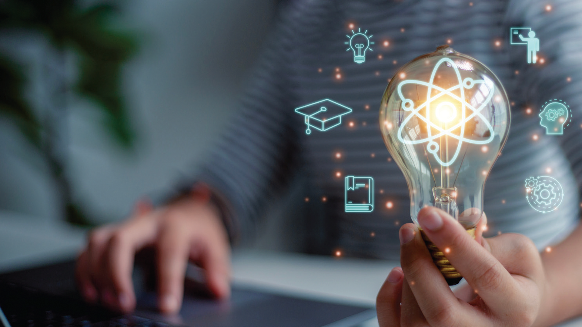 Lightbulb With Icons