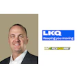 LKQ corporate logo with blue background and 'Keeping you moving' tagline