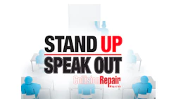 Stand Up Speak Out campaign logo for Collision Repair Magazine