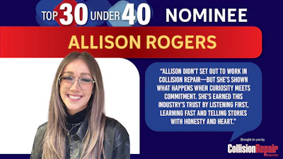 Top 30 Under 40 nominee Allison Rogers in professional headshot for Collision Repair