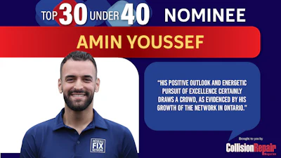 Amin Youssef, Top 30 Under 40 nominee in blue Reseau Fix polo shirt