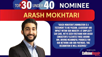 Top 30 Under 40 nominee Arash Mokhtari in professional attire