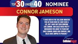 Connor Jameson, Top 30 Under 40 Nominee in Collision Repair industry