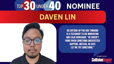 Top 30 Under 40 nominee Daven Lin, wearing glasses in professional headshot