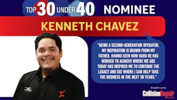 Kenneth Chavez, Top 30 Under 40 nominee in black shirt, smiling