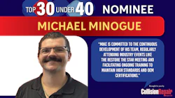 Michael Minogue, Top 30 Under 40 nominee in collision repair industry